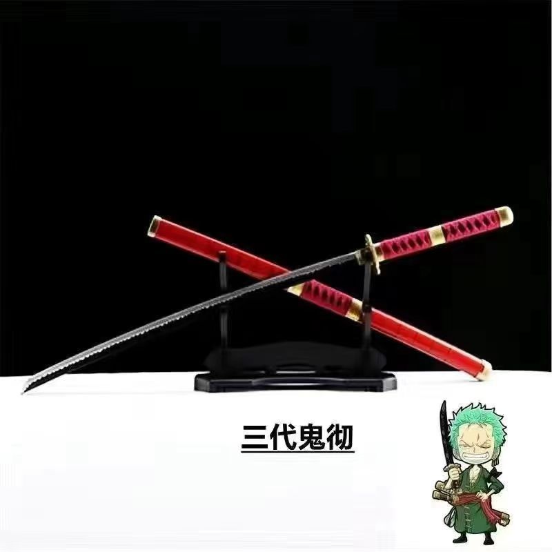 更新:79769573-98 (2pc/2件) 木製武士刀擺設海賊王 one Piece wooden sword decoration #pdc 870647