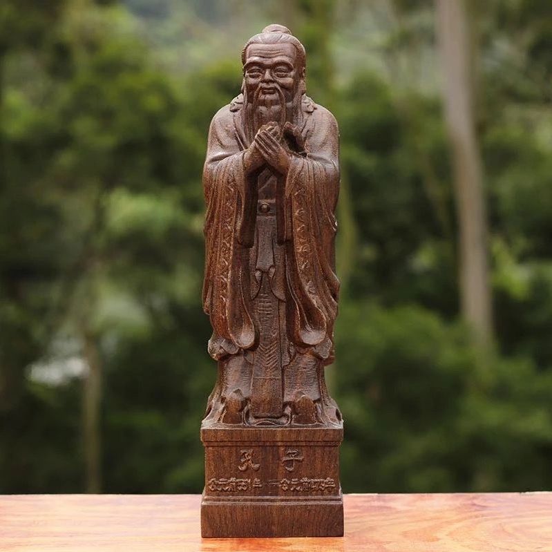 更新:79769498-94 木質風水擺設佛像孔子高度15 cm Buddha decoration #pdc 741522