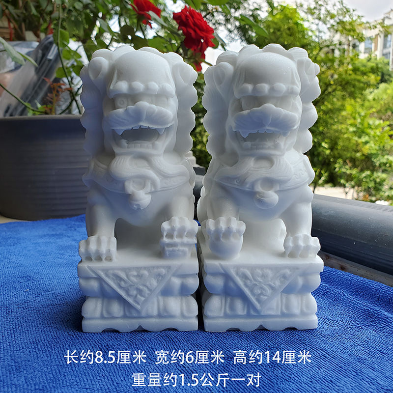 更新:79769494-96 石質家居風水擺設獅子一對套裝 lion decoration #pdc 941446