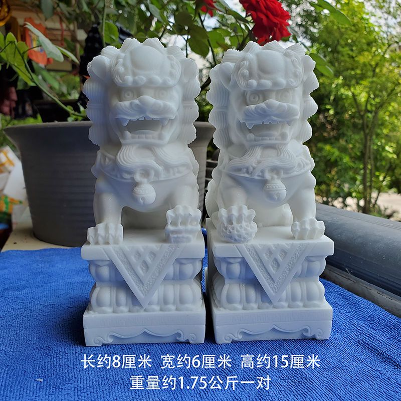 更新:79769494-96 石質家居風水擺設獅子一對套裝 lion decoration #pdc 941446