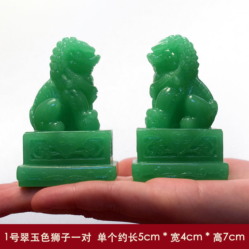 更新:79769494-96 樹脂家居風水擺設獅子一對套裝 lion decoration #pdc 941446