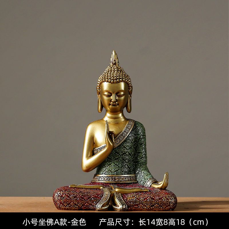 更新:79769493-95 樹脂風水擺設佛像泰國 decoration thai Buddha #pdc 680839