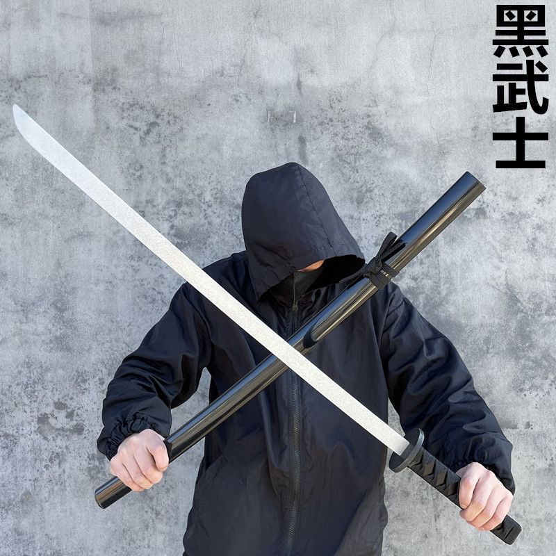 更新:79769492-99 (2pc/2件) 木製武士刀擺設死神黑武士新月無月斬月殘月鳴刃 wooden sword decoration #pdc 880724