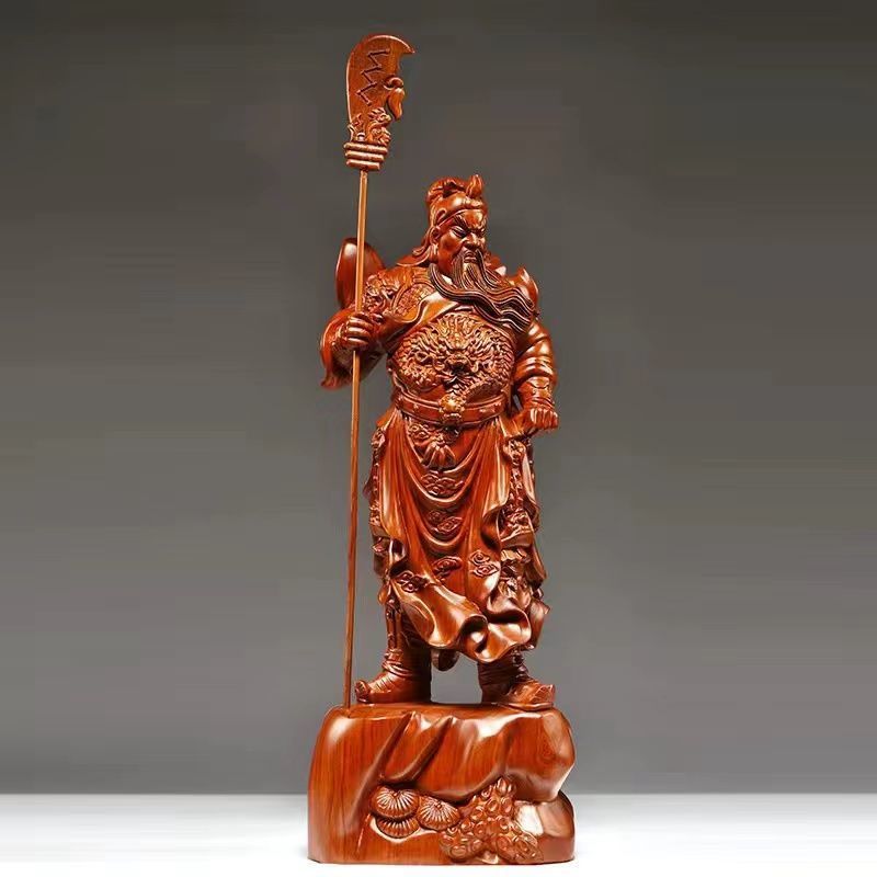 更新:79769490-99 木質風水擺設佛像關公高度20cm decoration Buddha #pdc 641330