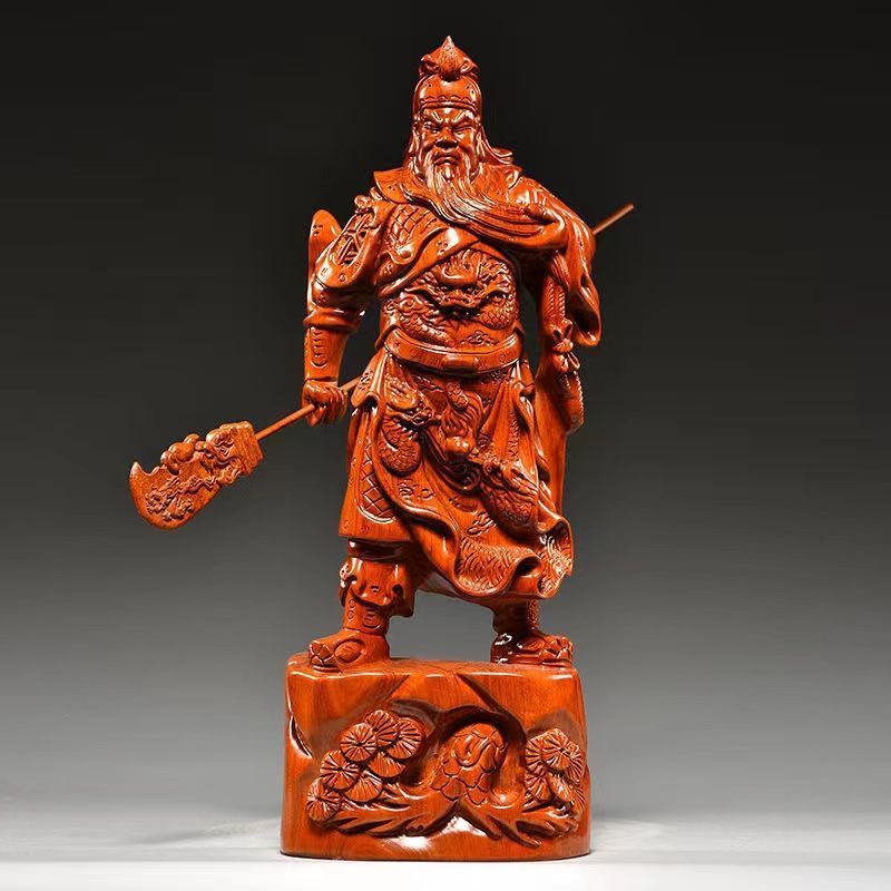 更新:79769490-99 木質風水擺設佛像關公高度20cm decoration Buddha #pdc 641330