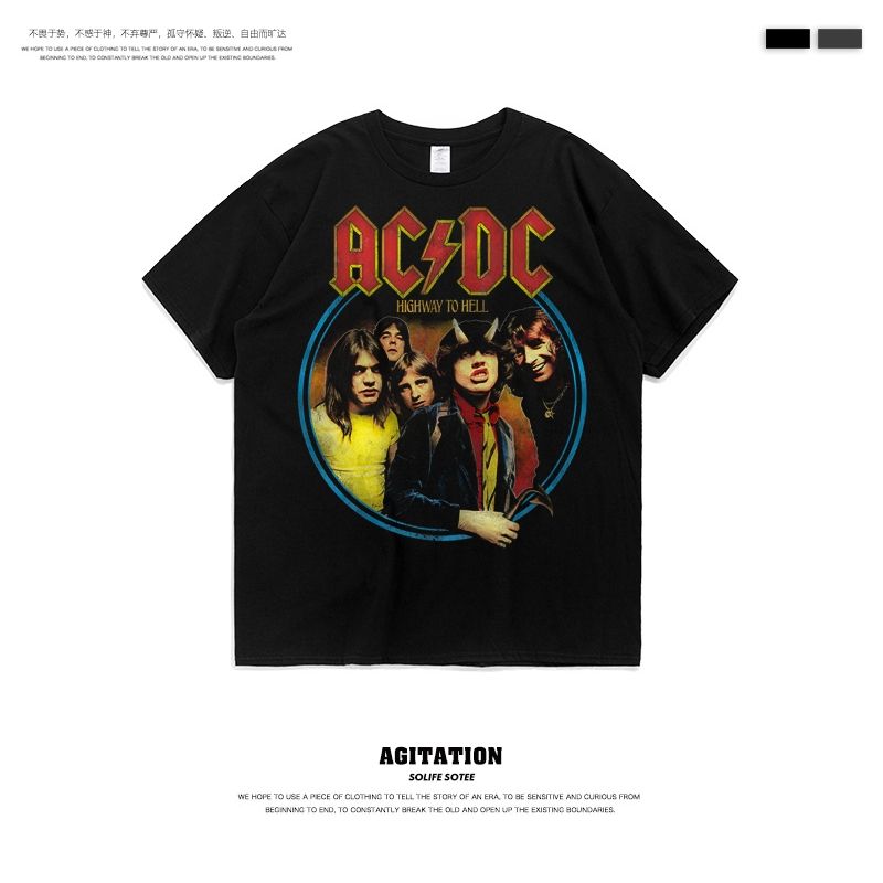 更新:79769498-99 (2pc/2件) 成人搖滾rock and roll acdc tee #PDC 960800