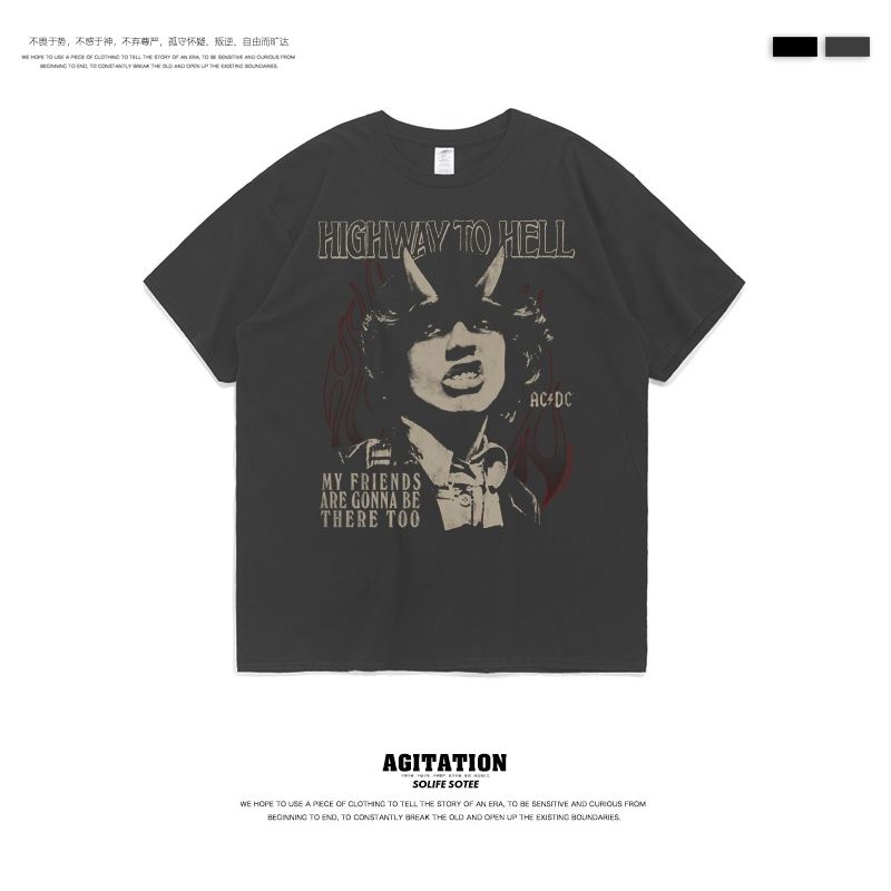 更新:79769498-99 (2pc/2件) 成人搖滾rock and roll acdc tee #PDC 960800