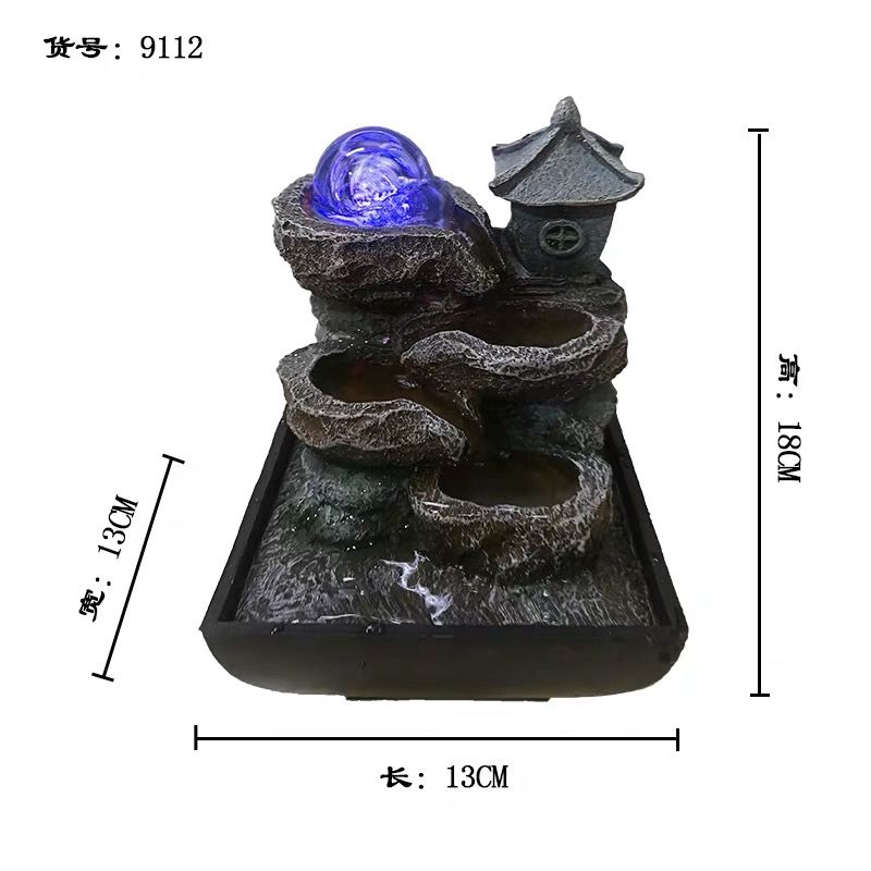 更新:79769498-96 (2pc/2個) 風水輪瀑布流水擺設 waterfall fountain #PDC 740856