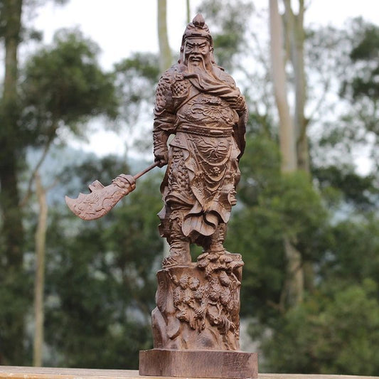 更新:79769498-94 木質風水擺設佛像關公高度15 cm Buddha decoration #pdc 741522