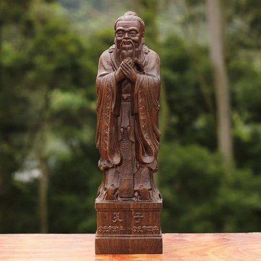 更新:79769498-94 木質風水擺設佛像孔子高度15 cm Buddha decoration #pdc 741522