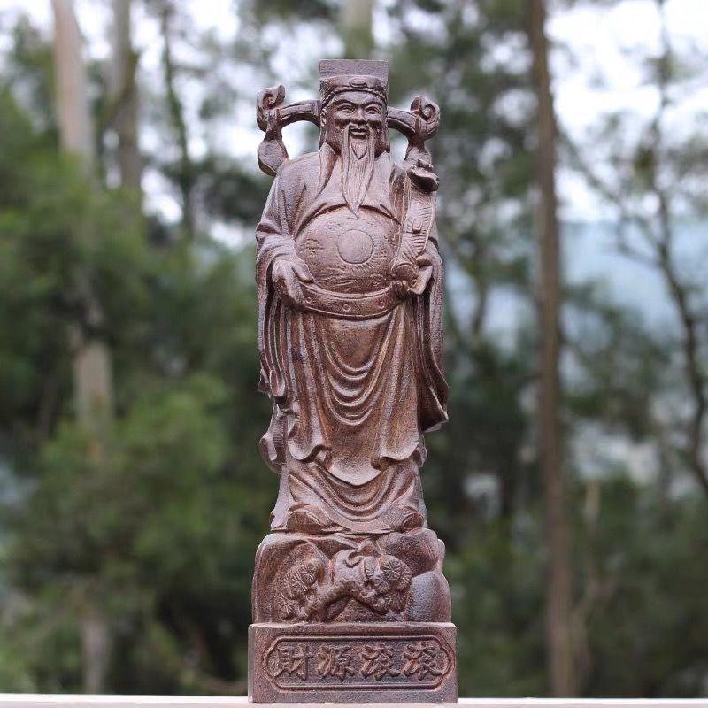 更新:79769498-94 木質風水擺設佛像財神財源滾滾高度15 cm Buddha decoration #pdc 741522