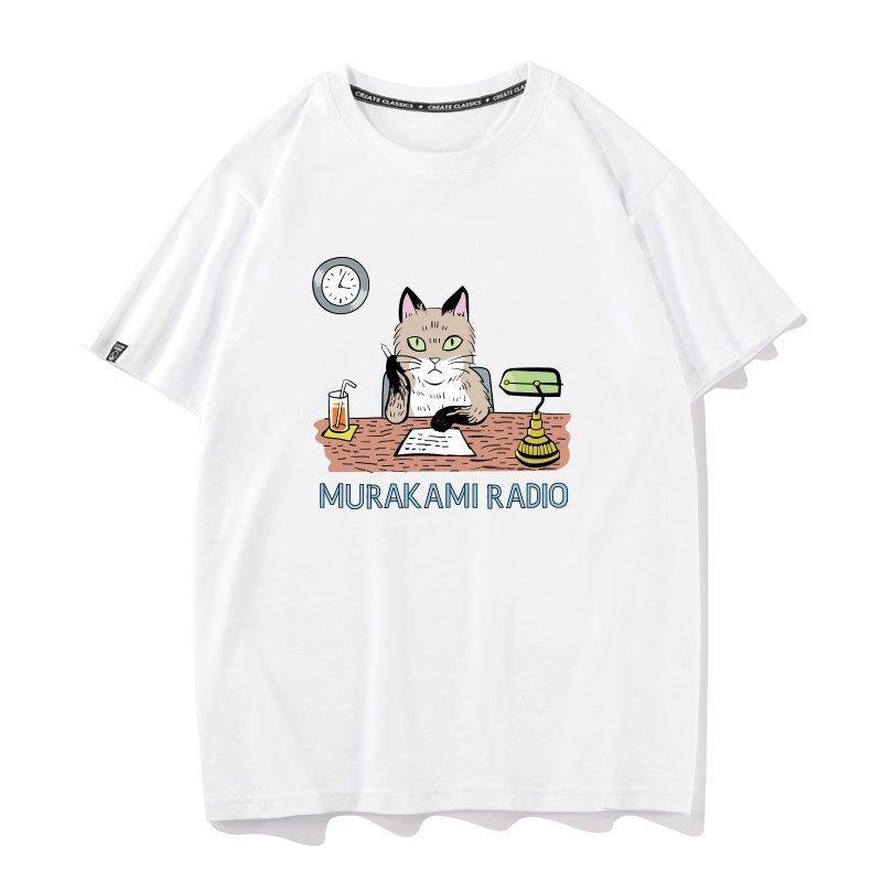 更新:79769496-98 (2pc/2件) 成人村上春樹貓貓 tee #PDC 870756
