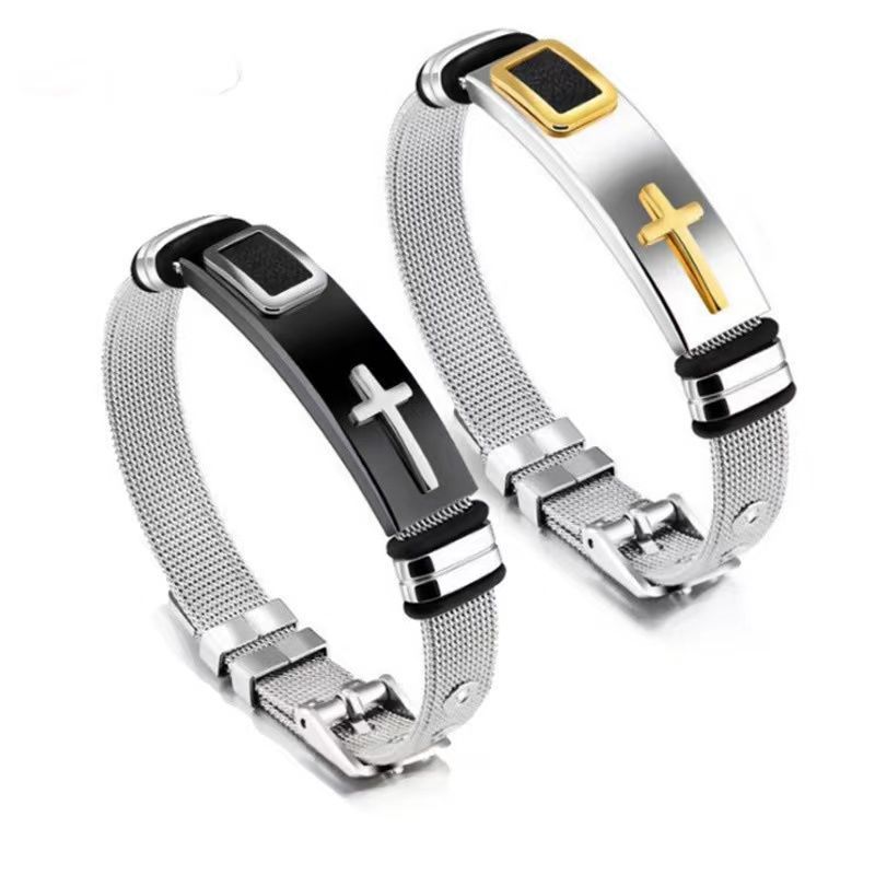 更新:79769495-98 (2pc/2件) 手鈪手鏈手鐲十字架 cross bracelet #pdc 750800