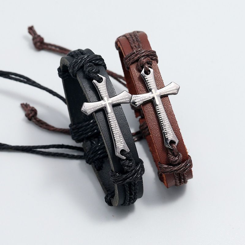 更新:79769495-98 (2pc/2件) 手鈪手鏈手鐲十字架 cross bracelet #pdc 750800