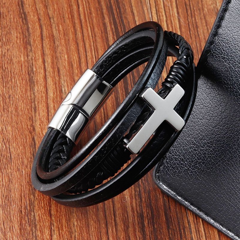 更新:79769495-98 (2pc/2件) 手鈪手鏈手鐲十字架 cross bracelet #pdc 750800