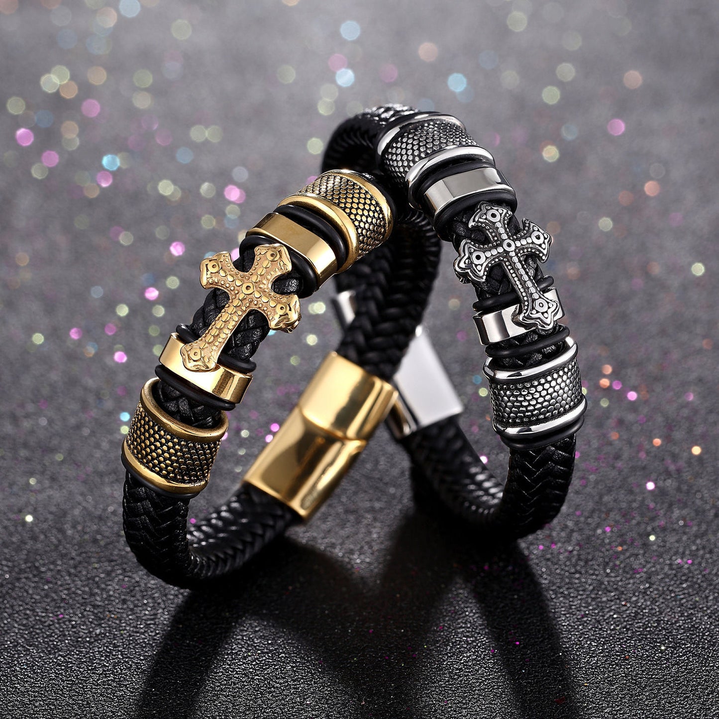 更新:79769495-98 (2pc/2件) 手鈪手鏈手鐲十字架 cross bracelet #pdc 750800