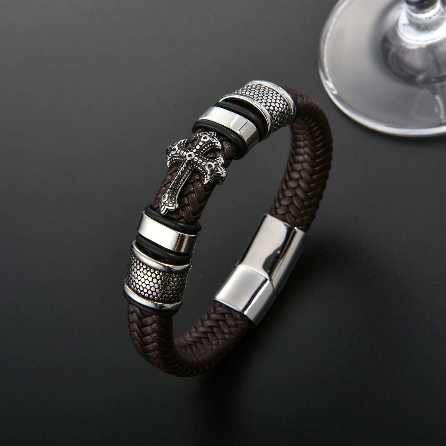 更新:79769495-98 (2pc/2件) 手鈪手鏈手鐲十字架 cross bracelet #pdc 750800