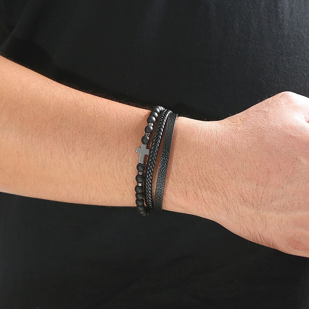 更新:79769495-98 (2pc/2件) 手鈪手鏈手鐲十字架 cross bracelet #pdc 750800