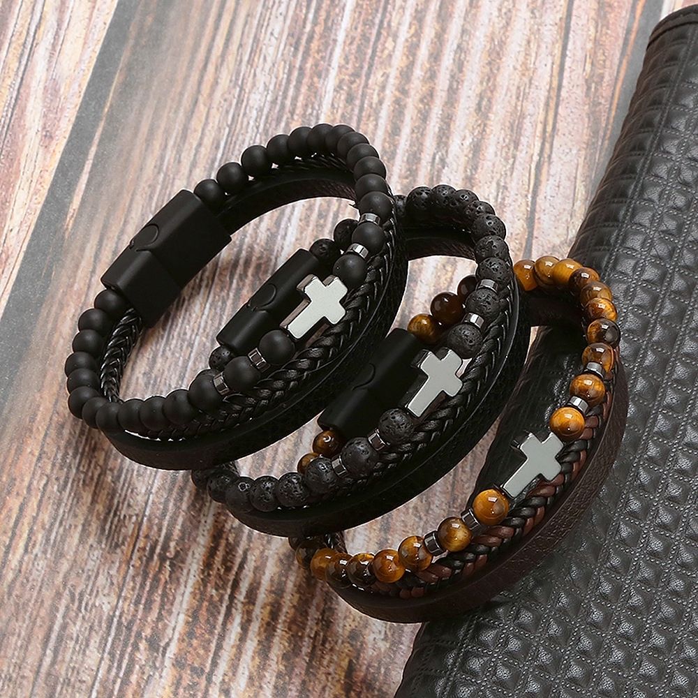 更新:79769495-98 (2pc/2件) 手鈪手鏈手鐲十字架 cross bracelet #pdc 750800