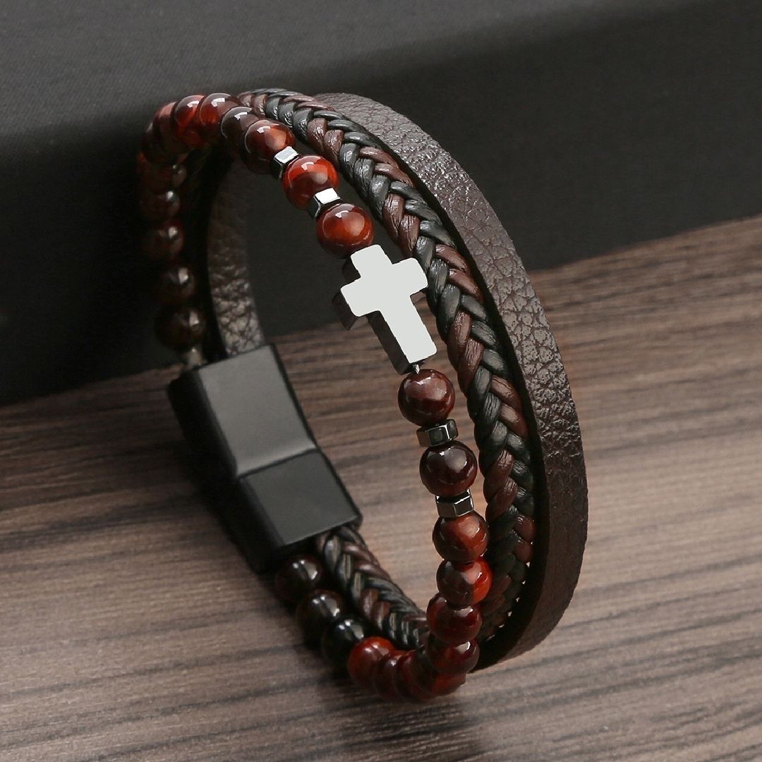 更新:79769495-98 (2pc/2件) 手鈪手鏈手鐲十字架 cross bracelet #pdc 750800