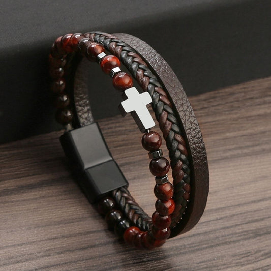 更新:79769495-98 (2pc/2件) 手鈪手鏈手鐲十字架 cross bracelet #pdc 750800