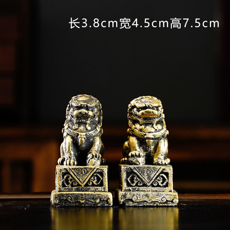 更新:79769494-96 石質家居風水擺設獅子一對套裝 lion decoration #pdc 941446