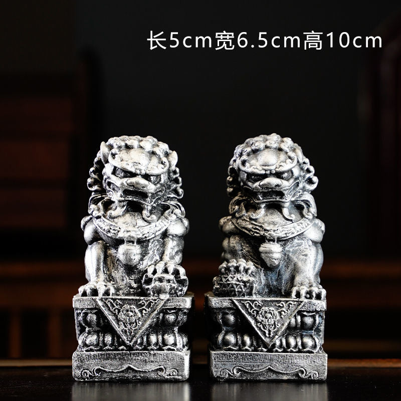 更新:79769494-96 石質家居風水擺設獅子一對套裝 lion decoration #pdc 941446