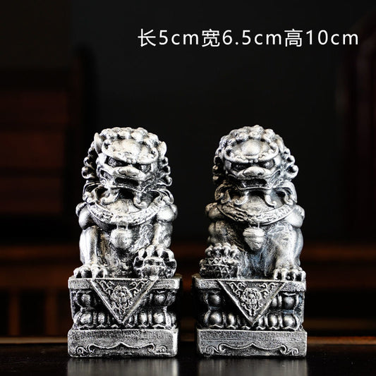 更新:79769494-96 石質家居風水擺設獅子一對套裝 lion decoration #pdc 941446