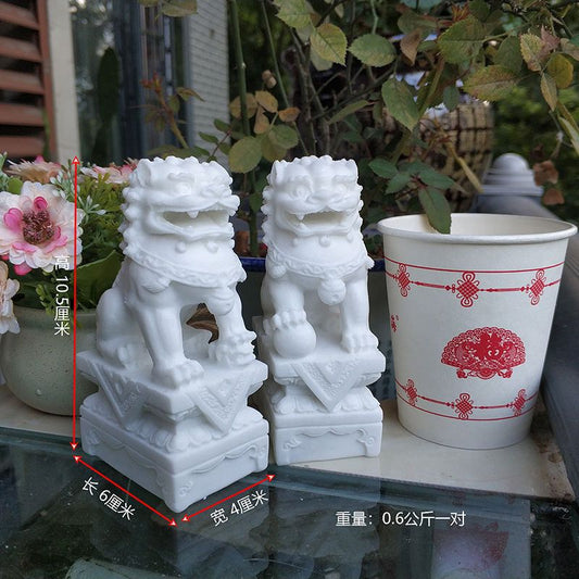 更新:79769494-96 石質家居風水擺設獅子一對套裝 lion decoration #pdc 941446