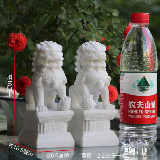 更新:79769494-96 石質家居風水擺設獅子一對套裝 lion decoration #pdc 941446