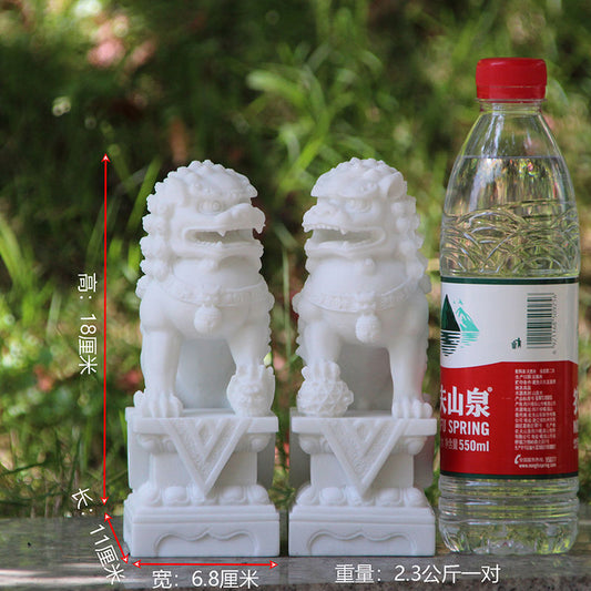 更新:79769494-96 石質家居風水擺設獅子一對套裝 lion decoration #pdc 941446