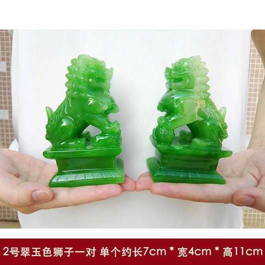 更新:79769494-96 樹脂家居風水擺設獅子一對套裝 lion decoration #pdc 941446