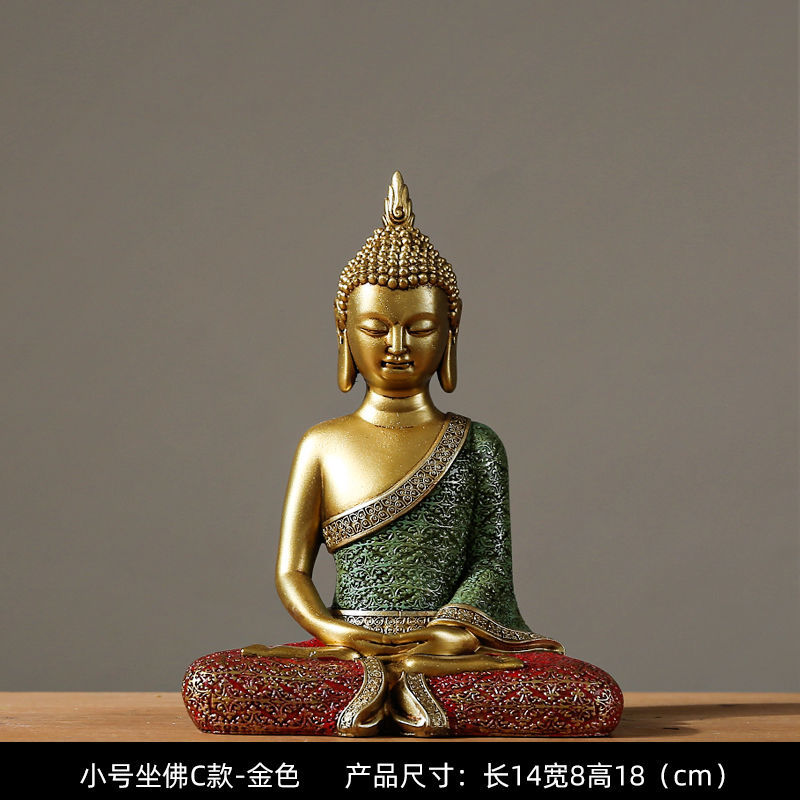 更新:79769493-95 樹脂風水擺設佛像泰國 decoration thai Buddha #pdc 680839