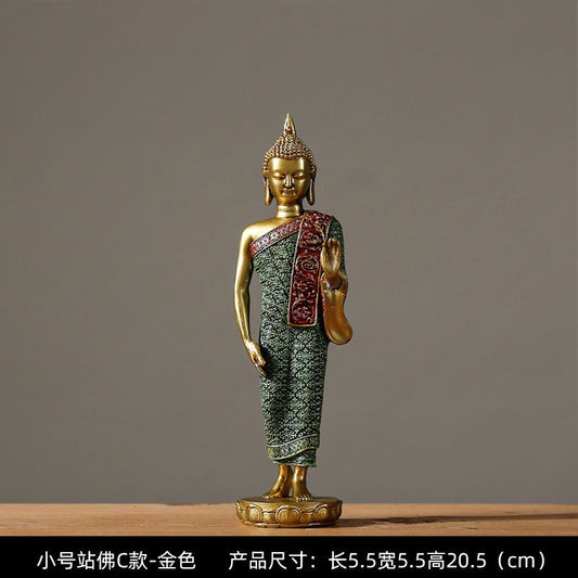 更新:79769493-95 樹脂風水擺設佛像泰國 decoration thai Buddha #pdc 680839