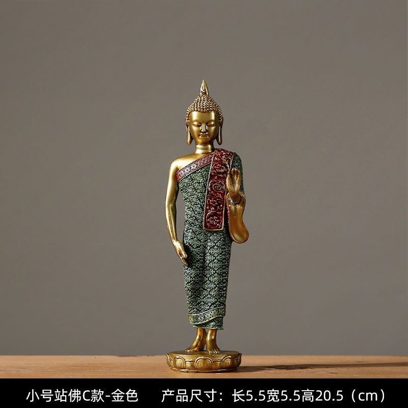 更新:79769493-95 樹脂風水擺設佛像泰國 decoration thai Buddha #pdc 680839