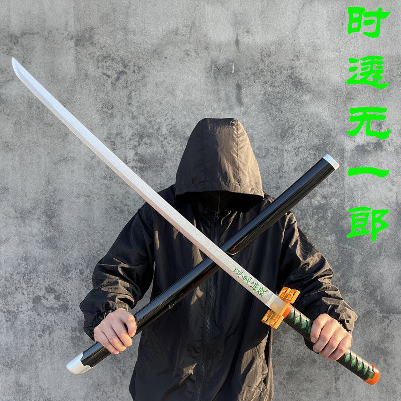 更新:79769492-99 (2pc/2件) 木製武士刀擺設鬼滅之刃demon slayer wooden sword decoration #pdc 880724