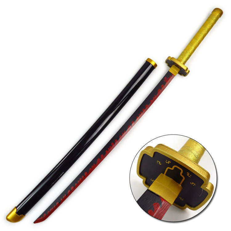 更新:79769492-99 (2pc/2件) 木製武士刀擺設鬼滅之刃demon slayer wooden sword decoration #pdc 880724