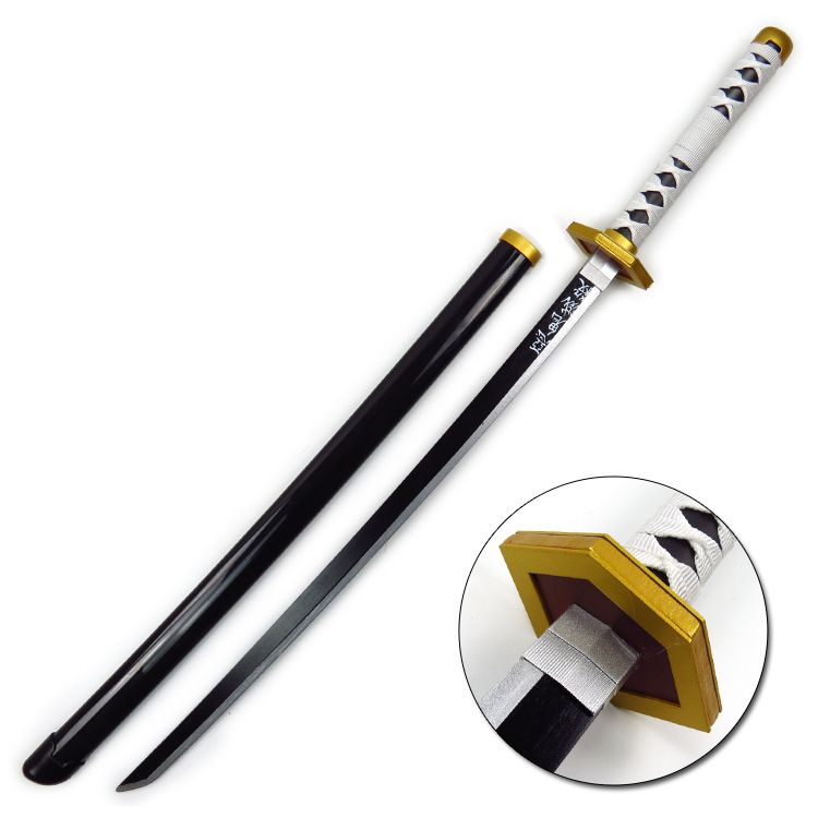 更新:79769492-99 (2pc/2件) 木製武士刀擺設鬼滅之刃demon slayer wooden sword decoration #pdc 880724