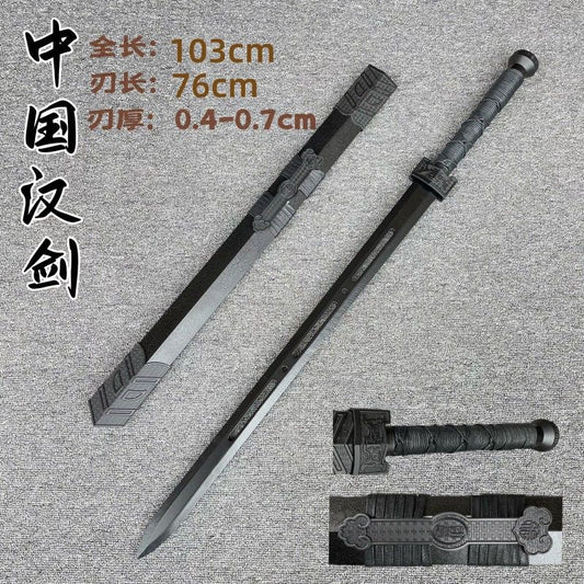 更新:79769492-99 (2pc/2件) 木製武士刀擺設漢劍 wooden sword decoration #pdc 880724