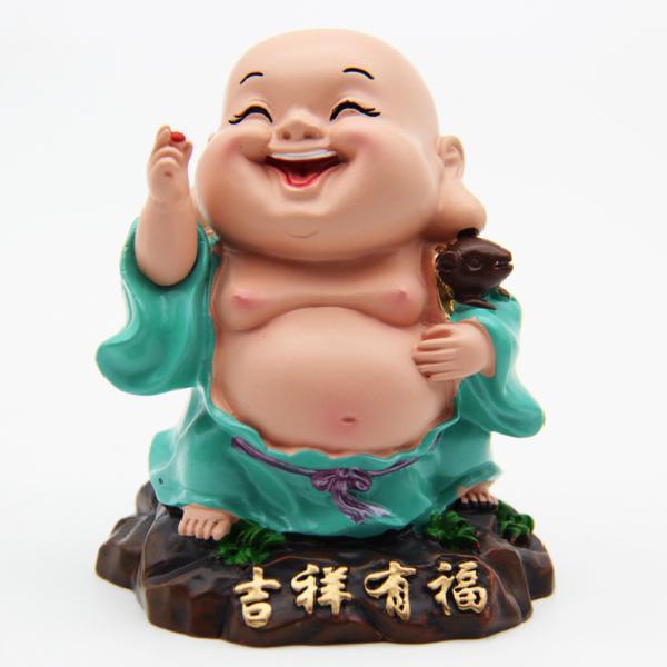 更新:79769490-99 樹脂風水擺設佛像笑佛 decoration Buddha #pdc 641330