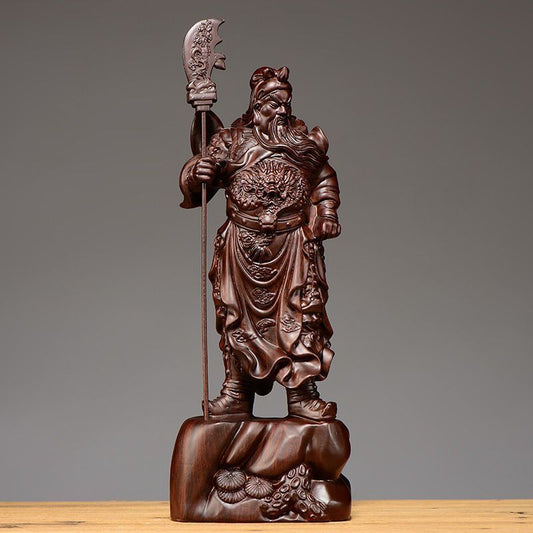 更新:79769490-99 木質風水擺設佛像關公高度20cm decoration Buddha #pdc 641330