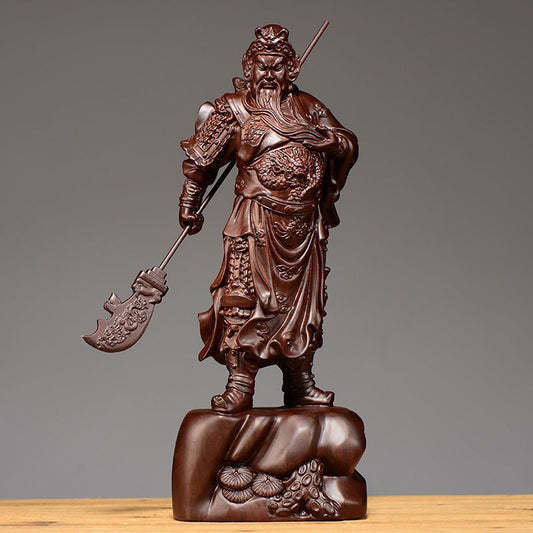 更新:79769490-99 木質風水擺設佛像關公高度20cm decoration Buddha #pdc 641330