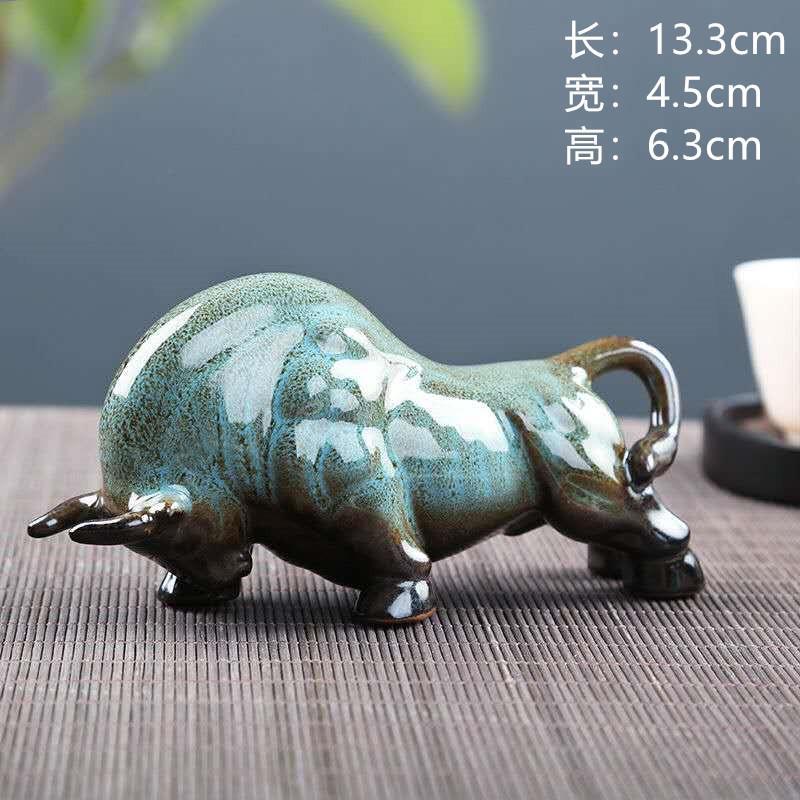 更新:79769487-99 家居風水擺設陶瓷牛氣沖天cow decoration #pdc 991433