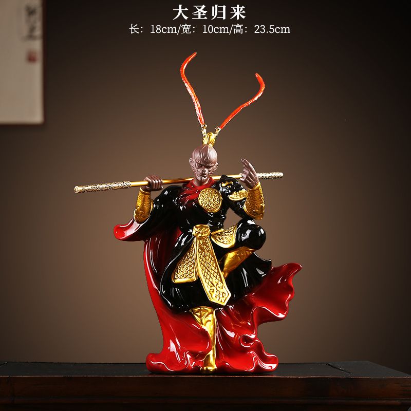 更新:79769487-99 家居風水擺設陶瓷孫悟空馬騮精地獄火monkey King decoration #pdc 991433