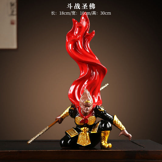 更新:79769487-99 家居風水擺設陶瓷孫悟空馬騮精地獄火monkey King decoration #pdc 991433