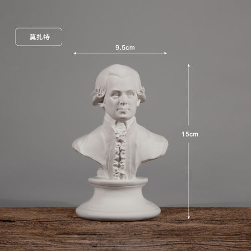 更新:79769486-99 仿石膏風水擺設佛像人像莫札特 decoration plaster statue #pdc 641517