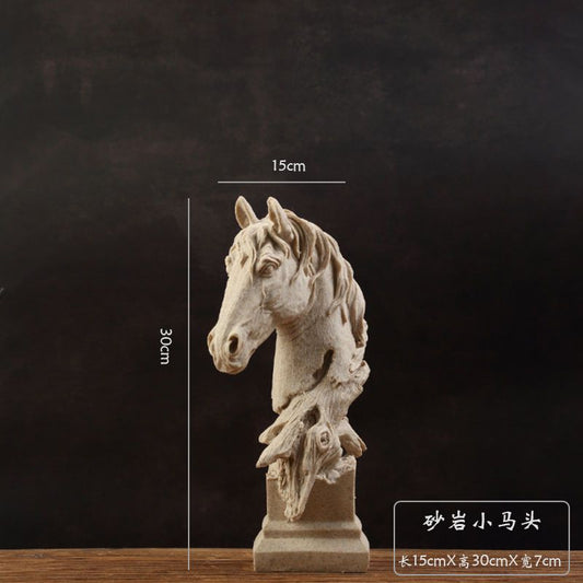 更新:79769486-99 仿石膏風水擺設佛像人像馬頭 decoration plaster statue #pdc 641517