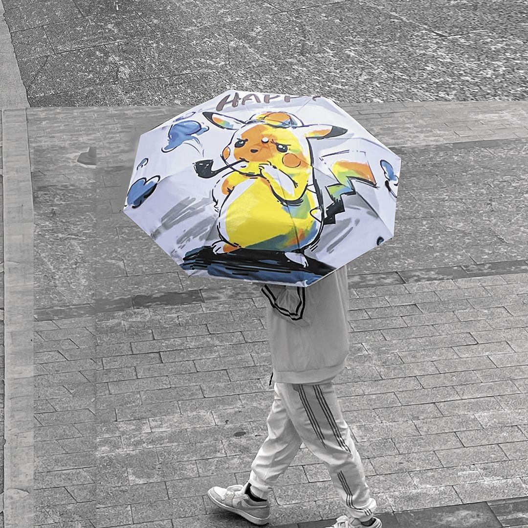 更新:79769486-98 (2pc/2件) 雨遮雨傘寵物小精靈比卡超pokemon umbrella #pdc 901407