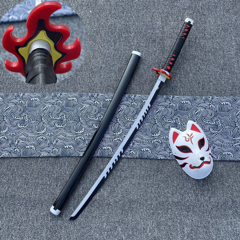 更新:79769479-99 (2pc/2件) 木製武士刀擺設鬼滅之刃100cm demon slayer wooden sword decoration bmp #pdc 871541