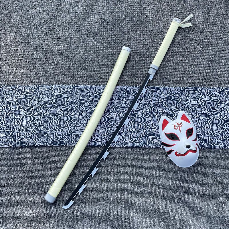 更新:79769479-99 (2pc/2件) 木製武士刀擺設鬼滅之刃100cm demon slayer wooden sword decoration bmp #pdc 871541